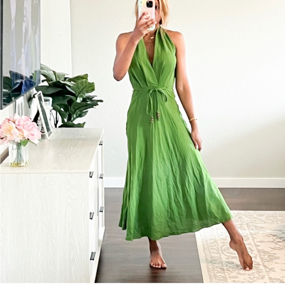 ZARA Green Backless Dress - Picture 1 of 11